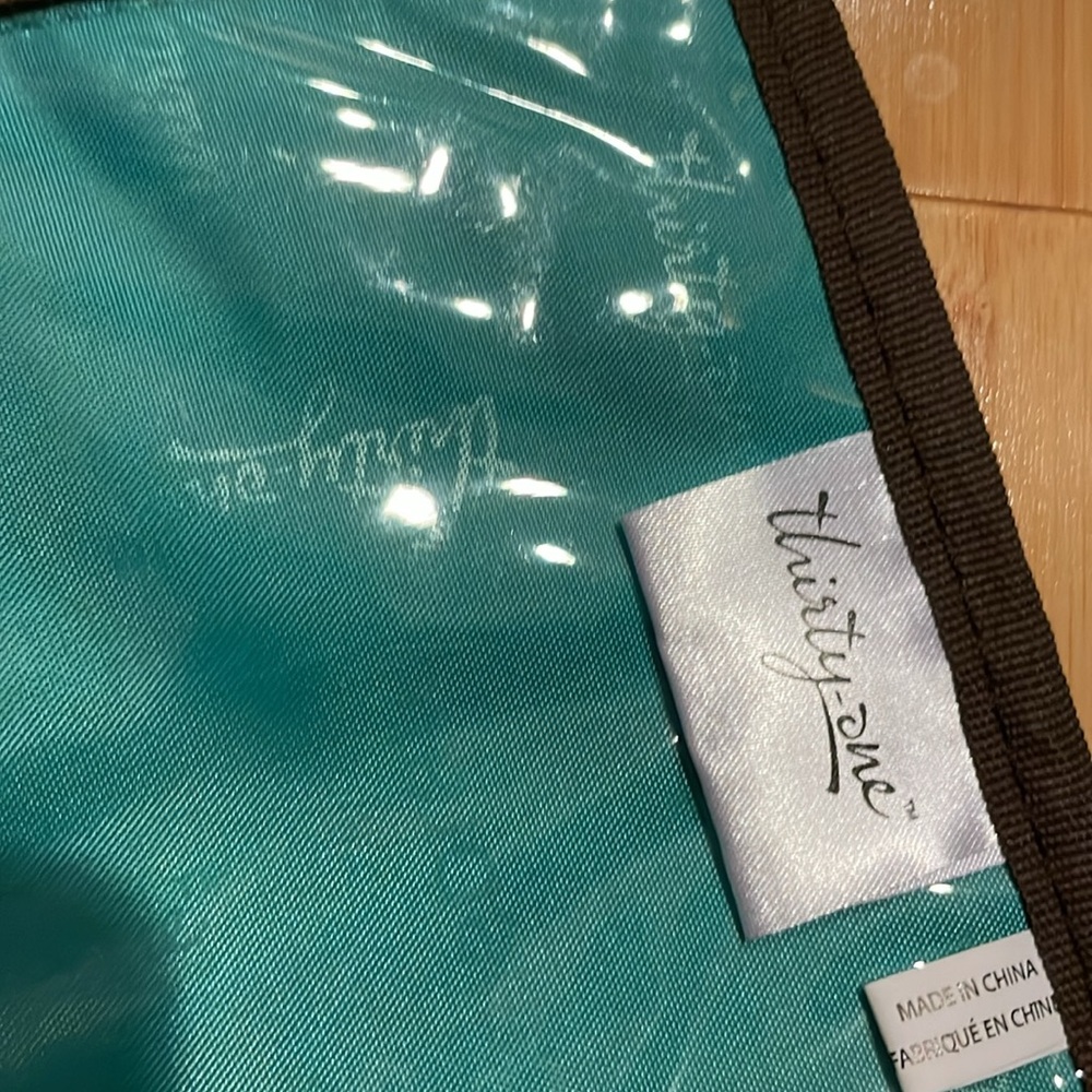 Thirty-one Uptown Jewelry Bag hanging organizer NWOT Sea Plaid - Picture 6 of 6